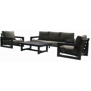 Greystone loungeset 4 delig antraciet - Driesprong Collection