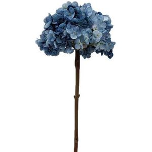 Kunstbloem hortensia 66 cm, blauw/groen - Buitengewoon de boet