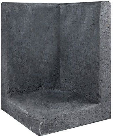 L-element hoek zwart 40x40x60 cm - Gardenlux