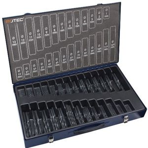 Metaalboren set 202 delig in metalen koffer