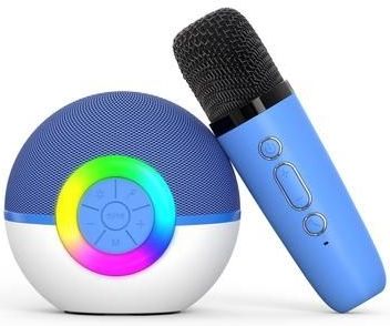 T97 Kinder Karaoke Microfoon met Bluetooth Luidspreker & Subwoofer - Blauw