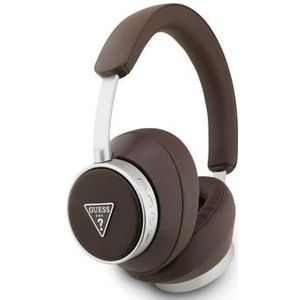 Guess Saffiano Triangle Logo ENC draadloze hoofdtelefoon - Bruin