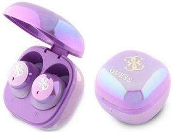 Guess Iridescent 4G Printed Logo True Wireless koptelefoon - Paars