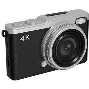 D72 Draagbare Digitale Camera 4K met 16X Zoom, 32GB Geheugenkaart - Zwart