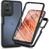 Motorola Moto G55 360 Protection Series Hoesje - Zwart / Doorzichtig