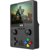 X6 HD 3,5-inch scherm Handheld Game Console Ingebouwde Video Games Machine met Dual Joystick Ontwerp - Zwart