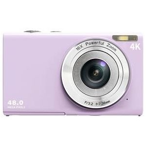 DC402-AF 4K Kids 48MP Digitale Camera Auto Focus 16X Digitale Zoom Vlogging Camera voor Tieners - Lichtpaars