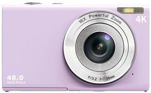 DC402-AF 4K Kids 48MP Digitale Camera Auto Focus 16X Digitale Zoom Vlogging Camera voor Tieners - Lichtpaars