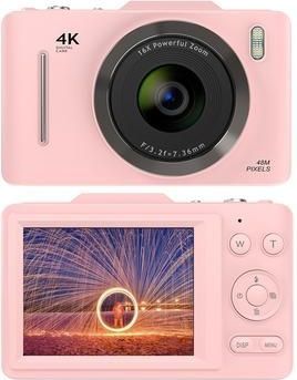 H16 digitale camera met 16x zoom en 32GB geheugenkaart - Roze