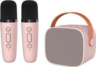 P2 Kinderkaraoke Bluetooth Speaker met 2 Microfoons - Roze