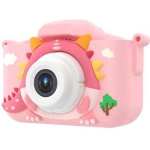 X12S Schattige Draak Kindercamera met 32GB Geheugenkaart - Roze