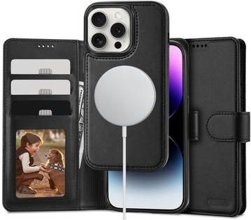 iPhone 16 Pro Max Tech-Protect 2-in-1 Portemonnee Hoesje - Magsafe Compatibel - Zwart