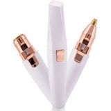 BZ-202 2-in-1 wenkbrauw- en gezichtshaarverwijderaar - Wit