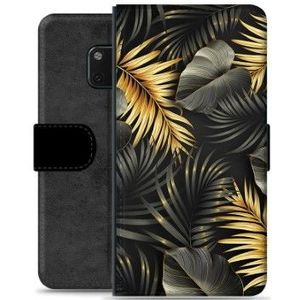 Huawei Mate 20 Pro Premium Portemonnee Hoesje - Gouden Bladeren