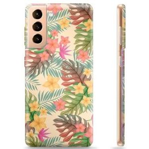 Samsung Galaxy S21+ 5G TPU Hoesje - Roze Bloemen