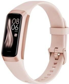 C60 1.1 inch waterdicht Smart Watch Hartslag Bloed Zuurstof Monitor Lichaamstemperatuur Detectie Fitness Tracker Sport Smart Polsband - Roze
