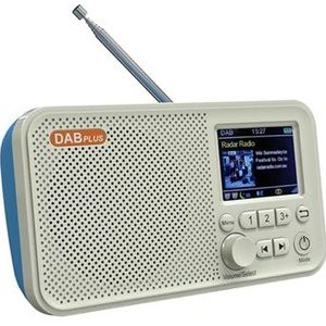 Draagbare DAB-radio & Bluetooth-luidspreker C10 - Wit / Blauw
