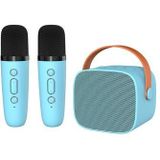 P2 Kinderkaraoke Bluetooth Speaker met 2 Microfoons - Blauw