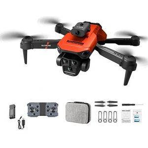 XKJ K6 MAX 3-Camera Obstacle Avoidance Drone HD Luchtfotografie Opvouwbare Quadcopter RC Vliegtuig met enkele batterij - Oranje