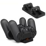 Praktische Dual USB Oplaadstationstandaard voor PS4 Controller - Zwart