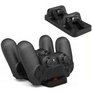 Praktische Dual USB Oplaadstationstandaard voor PS4 Controller - Zwart
