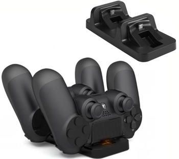 Praktische Dual USB Oplaadstationstandaard voor PS4 Controller - Zwart