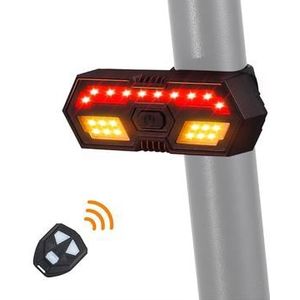 WEST BIKING YP0701314 Fiets LED Achterlicht Fiets Claxon Knipperlicht Waarschuwing Achterlamp met Afstandsbediening