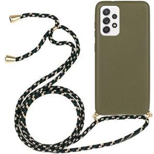 Samsung Galaxy A53 5G TPU Hoesje met Lanyard - Army Groen