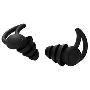 3-Laags Ruisonderdrukkende Siliconen Oordoppen - Zwart