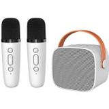 P2 Kinderkaraoke Bluetooth Speaker met 2 Microfoons - Wit