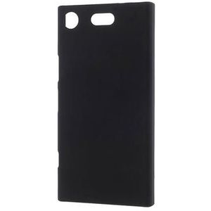 Sony Xperia XZ1 Compacte Rubberen Plastic Cover - Zwart
