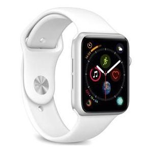 Apple Watch Series Ultra 2/Ultra/9/8/SE (2022)/7/SE/6/5/4/3/2/1 Puro Icon Siliconen Band - 49mm/45mm/44mm/42mm - Wit