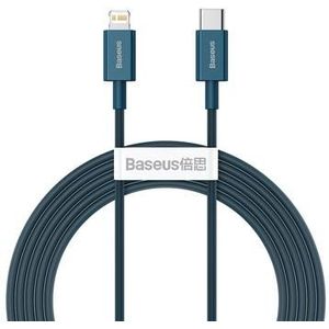 Baseus Superior-serie USB-C / Lightning-kabel - 2m, 20W - Blauw