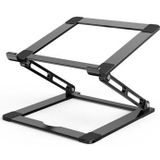 F120 Aluminium Laptop Riser Cooling Stand Opvouwbare Notebook Desktop Beugel - Zwart