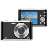 DC306L-AF Digitale camera met twee lenzen voor en achter autofocus 16X zoom voor vloggende tieners - zwart