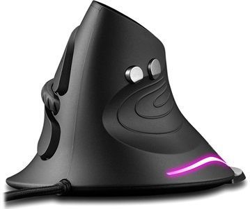Zelotes T-30 Verticale Gaming Muis met 6 Knoppen - Zwart