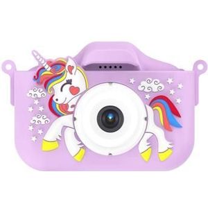Eenhoorn Kindercamera met 32GB Geheugenkaart & Kaartlezer - Paars