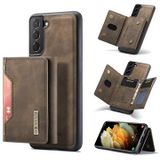 DG.Ming M2 Samsung Galaxy S21 5G Hybrid Case met Portemonnee - Koffie