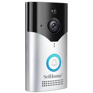 SRIHOME DH002 Slimme videodeurbel met PIR bewegingsdetectie - Zwart / Zilver
