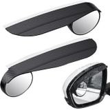 360 graden verstelbare dodehoekspiegelset voor auto met regenscherm - 2 stuks. - Koolstofvezel