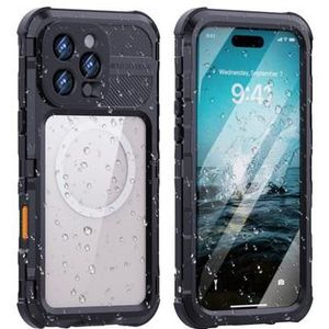 iPhone 16 Pro Max Shellbox M-serie IP68 Waterdichte Hoesje - Duikhoes met MagSafe-compatibiliteit - Zwart