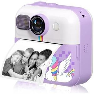 CP02 HD digitale camera voor kinderen met thermische printer & 32G TF-kaart - Paars