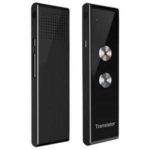 T8+ Bluetooth 40 Talen Spraak Onmiddellijke Vertaler voor Reizen, Leren - Zwart
