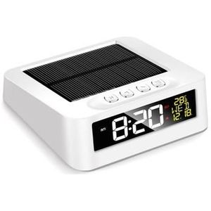 Solarklok voor auto, digitale digitale klok voor de auto, lichtgevende led-klok, stickers voor voertuigen, ter decoratie van het interieur