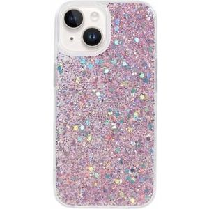 iPhone 14 Glitter Flakes TPU Case - Pink
