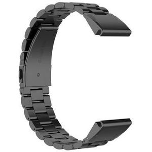 Garmin QuickFit 26mm / Garmin Fenix 7X / 7X Pro / 6X Roestvrij Staal Bandje 3 Kralen Horlogebandje - Zwart