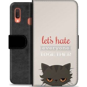 Samsung Galaxy A20e Premium Portemonnee Hoesje - Angry Cat