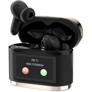 BD2 Smart Digital Display Draadloze Bluetooth Headset - Touch Screen, ANC & ENC Noise Cancelling - Goud