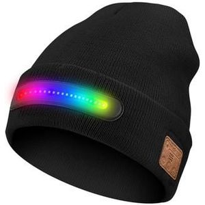 M1-BTD4 LED-muts met Bluetooth 5.4 & stereoluidsprekers - Zwart