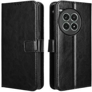 OnePlus Ace 3 Pro Portemonnee Hoesje met Magnetische Sluiting - Zwart